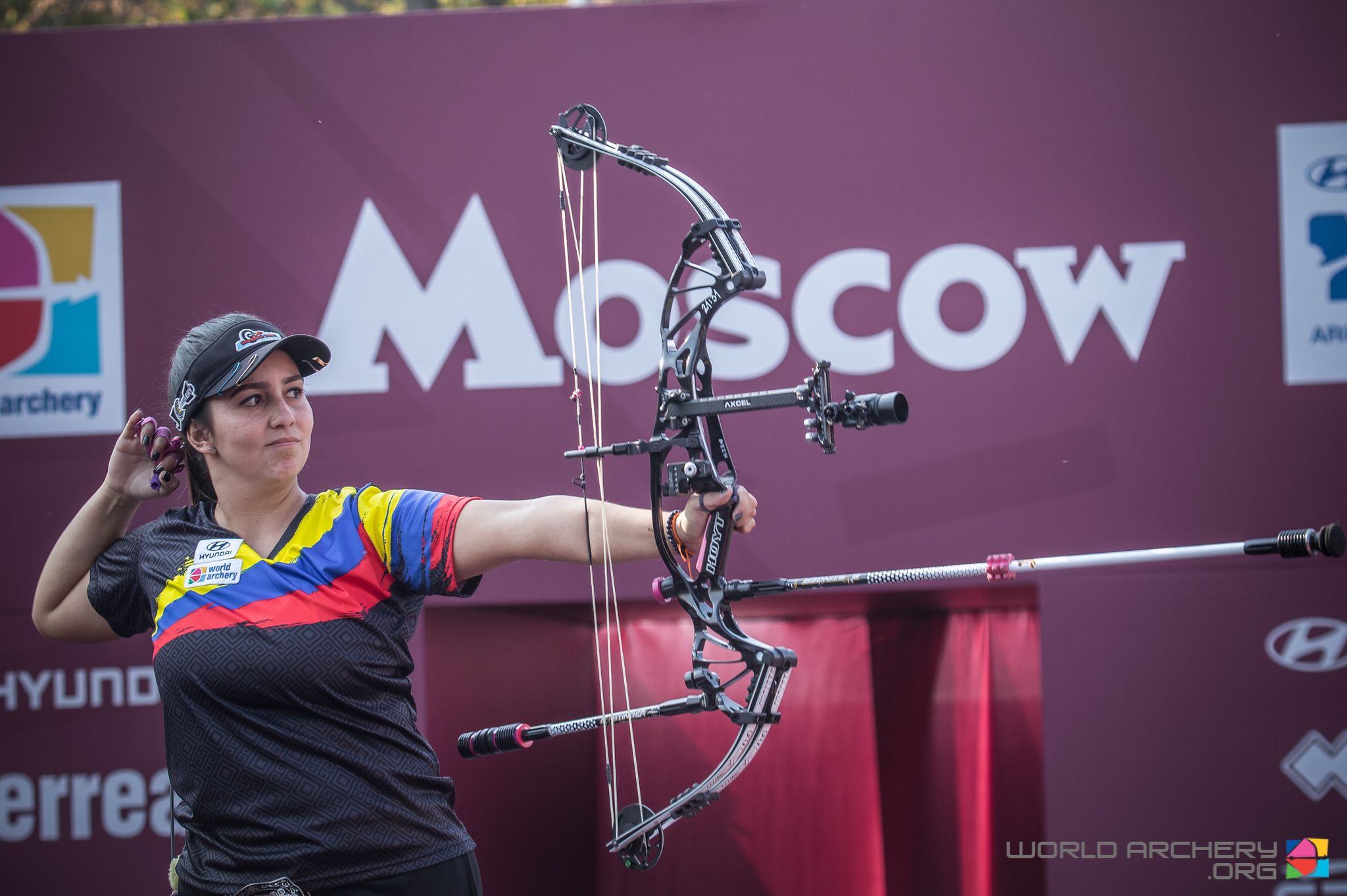 Sara López en la final de la copa del mundo en Moscú 2019